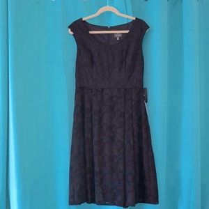 Adrianna Papell Tea Length Fit and Flare Dress